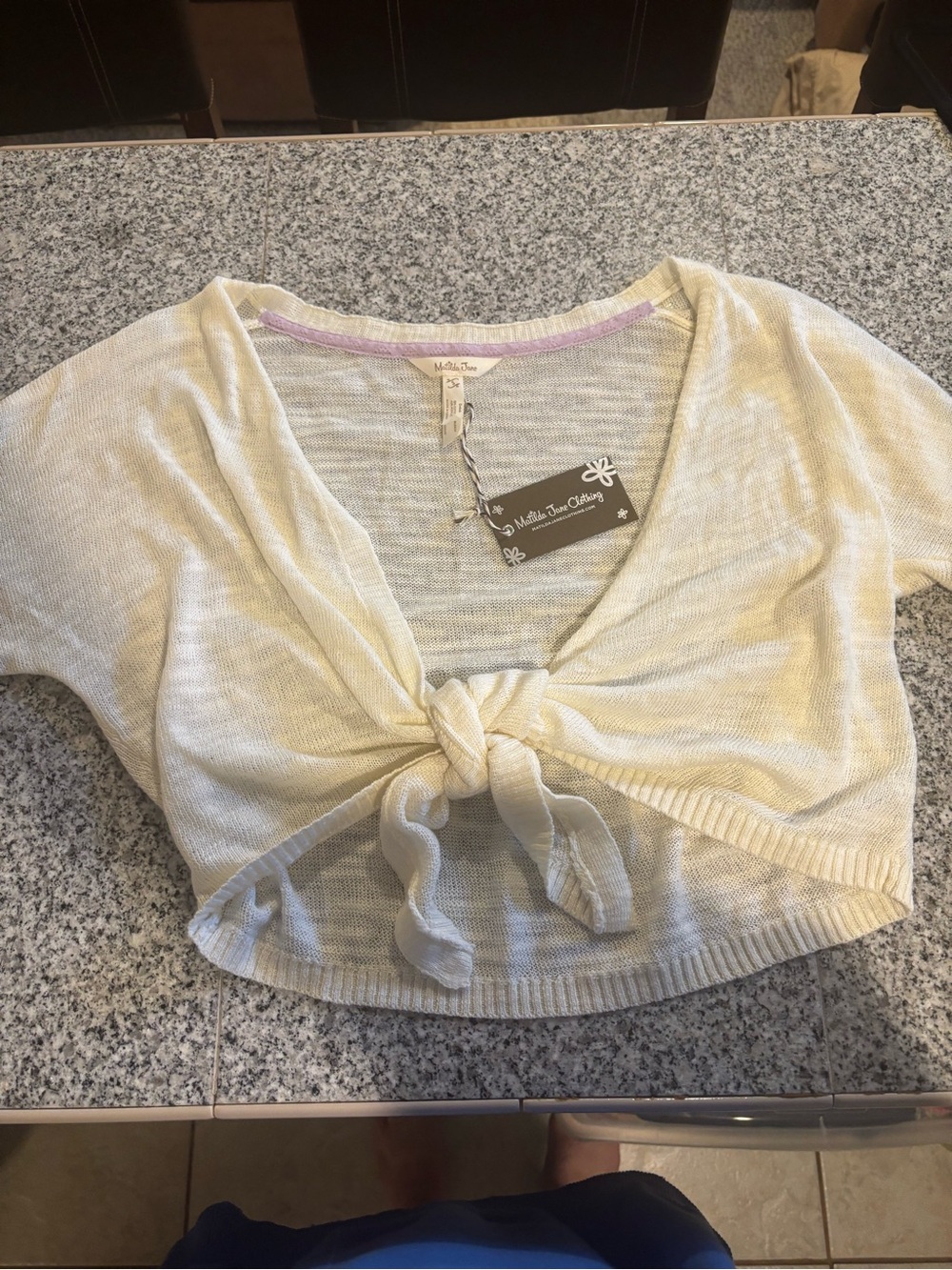 Matilda Jane Cropped Short Sleeve Sweater NWT